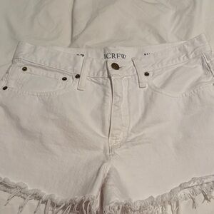 J. Crew Women's White Relaxed Denim Shorts